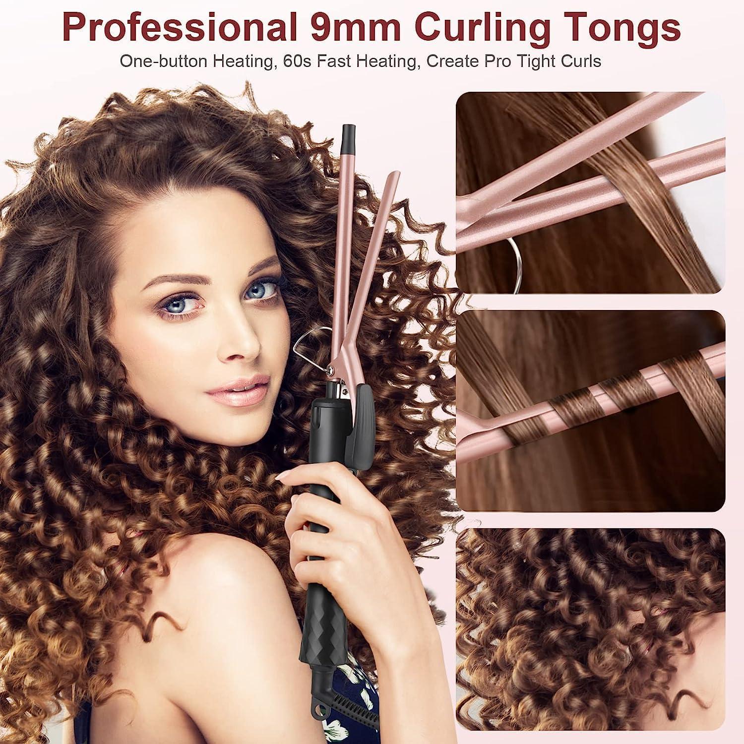 Curling Wand 9MM Thin Curling Iron Tight Curls for All Hair Types