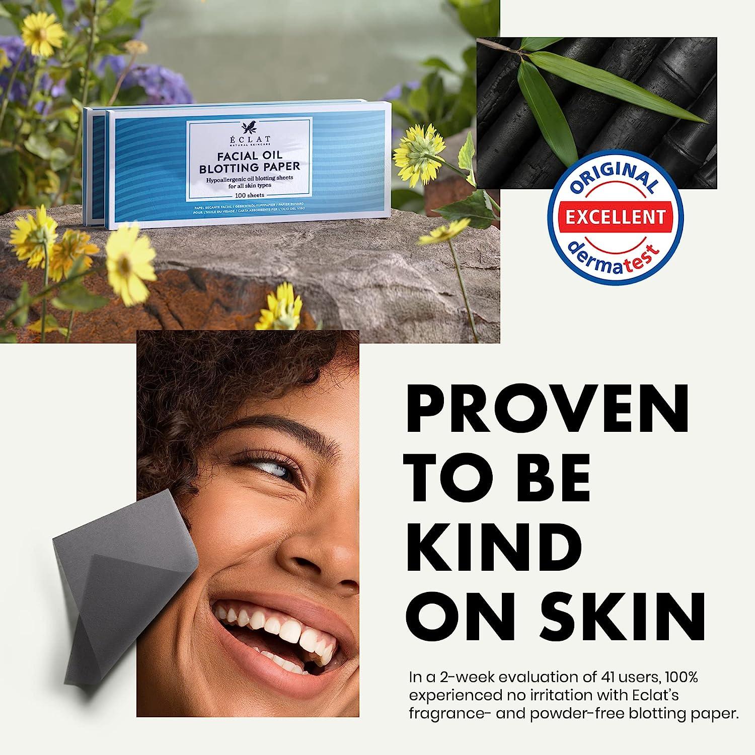 Activated Bamboo Charcoal Oil Blotting Sheets for Face 100 Sheets for