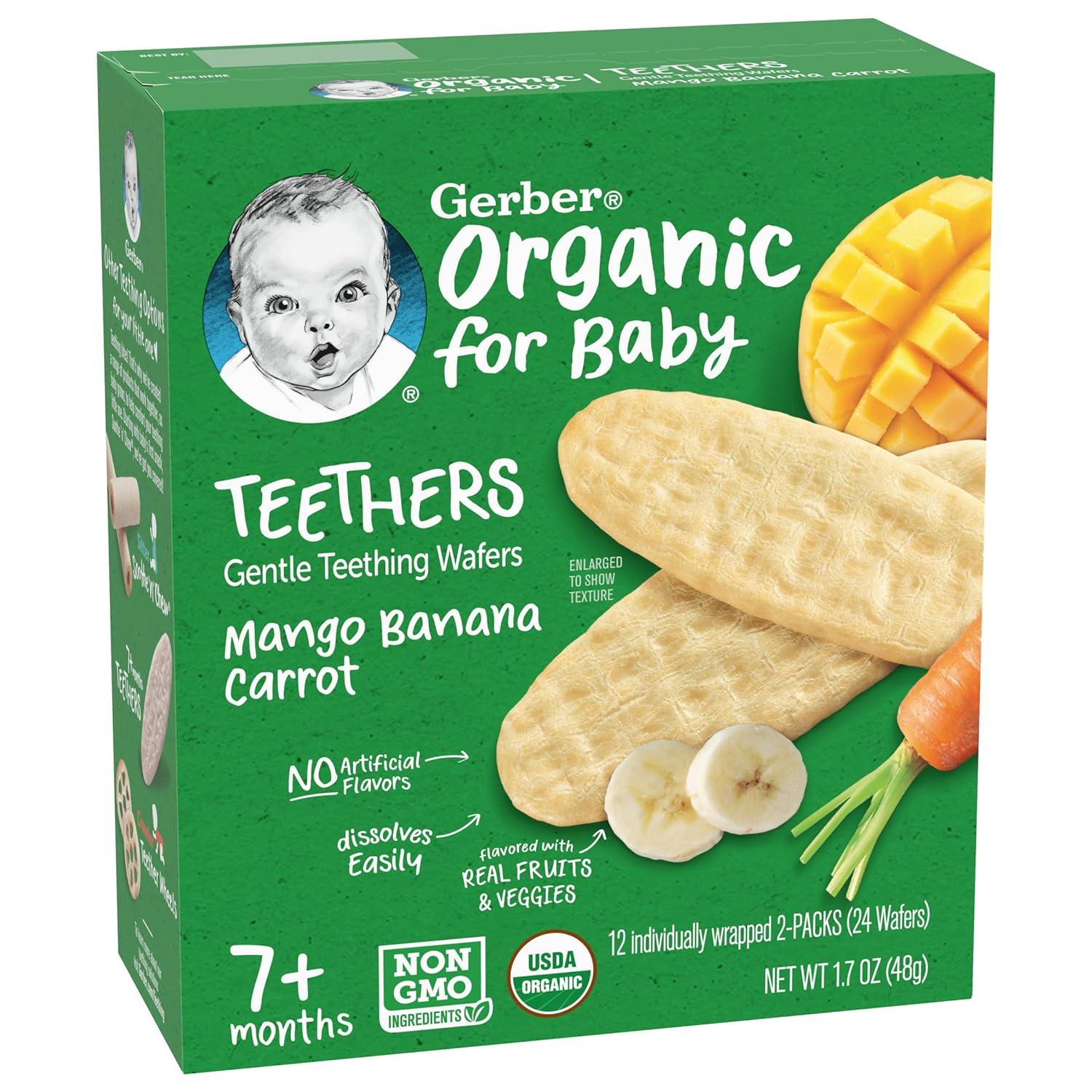 Gerber Organic Teethers Gentle Teething Wafers 7+ Months