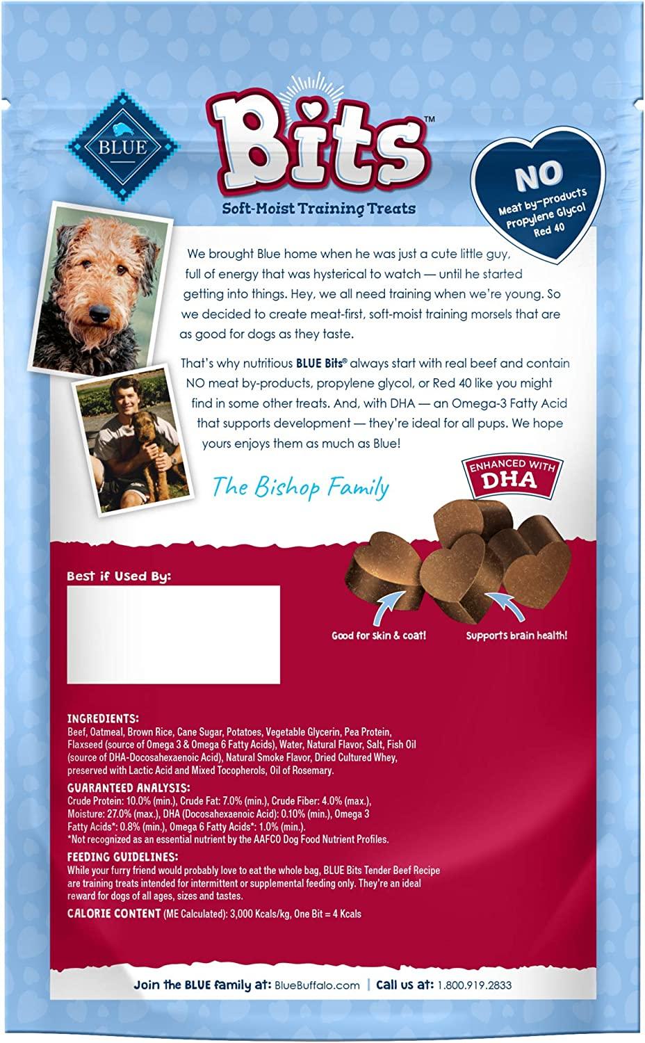 Blue Buffalo Blue Bits Natural Soft Moist Training Dog Treats