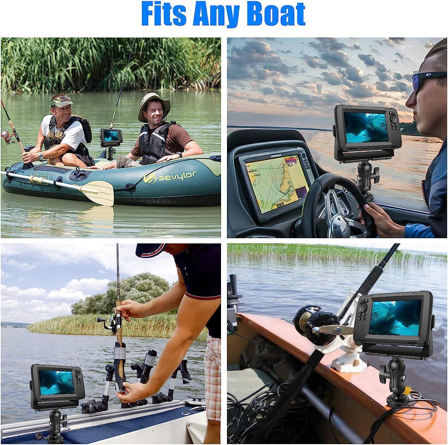 Fish Finder Mount Base, Universal Mounting Plate, Fish Finder Bracket, Fish  Finder Holder, 360 Adjustable Fish Finder Rack for Boat Canoe Kayak