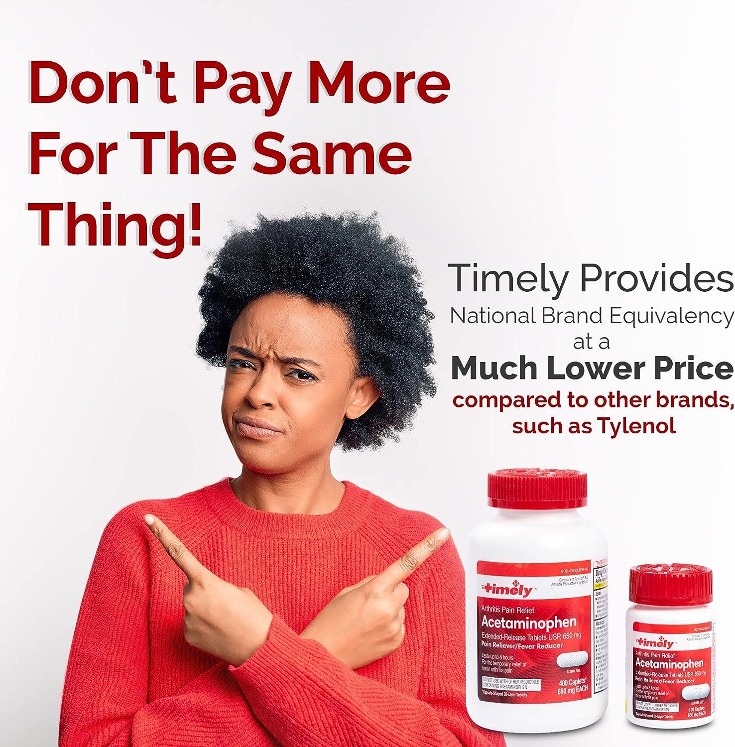 Timely Extended Release Pain Relief Acetaminophen Tablet 650MG 400