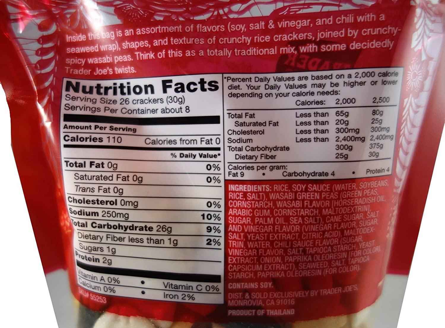 Trader Joes Gluten Free Rice Cracker Snack Mix Medley 8 oz Bag (Pack of 2)