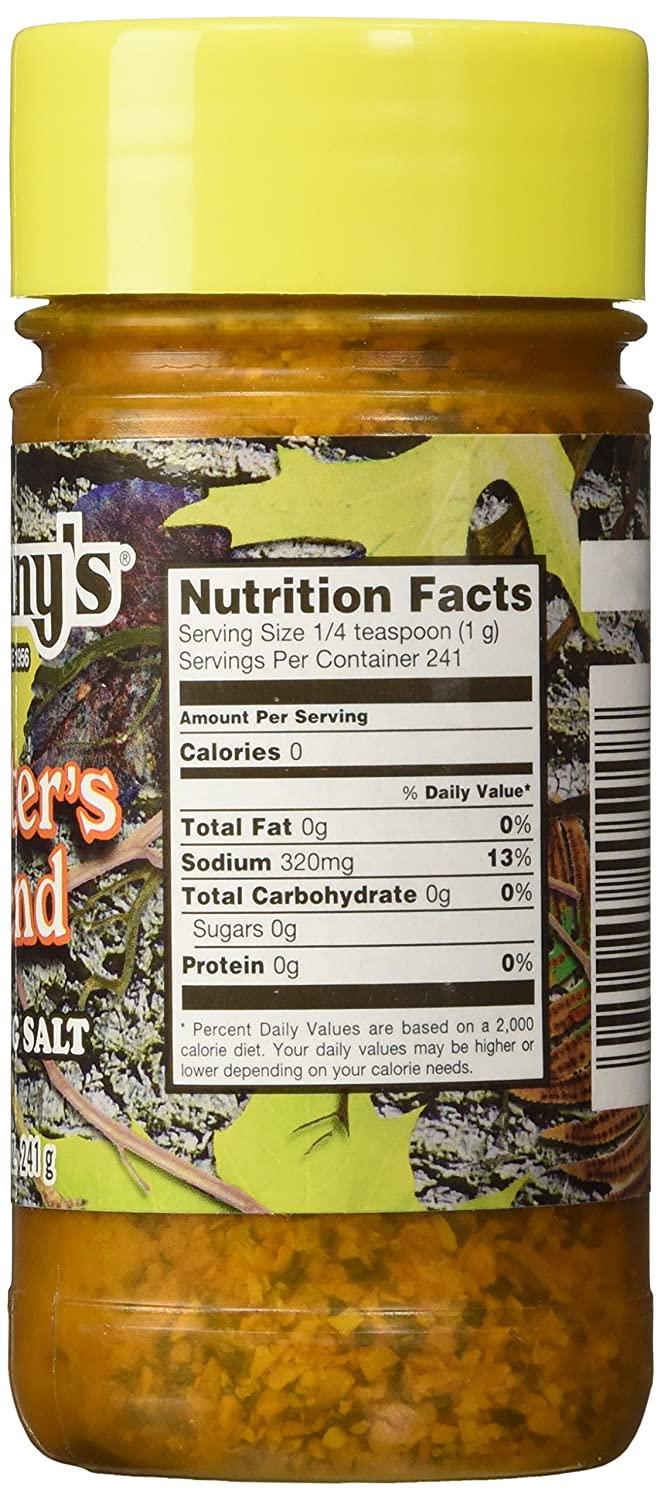 Johnnys Fine Foods Seasoning Salt Hunter 8.5 oz Premium Blend for