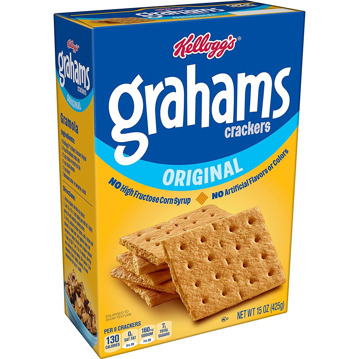 Kellogg's Grahams Crackers, Easy Snacks, Bulk Pantry Staples, Original