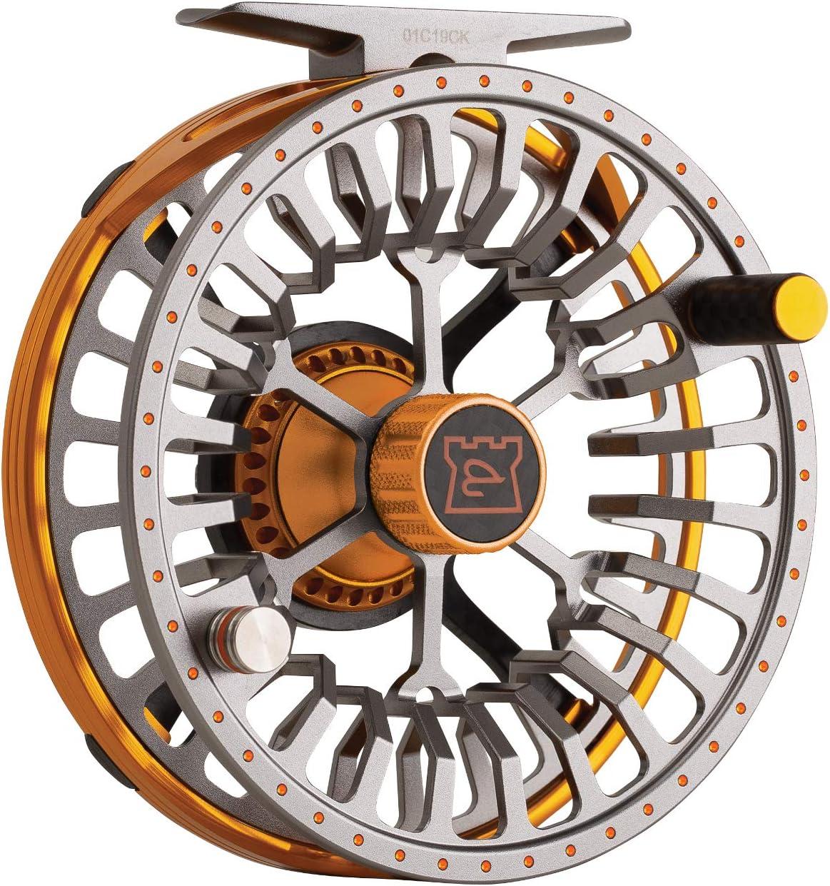 HARDY Ultralite MTX-S Fly Fishing Reel or Spare Spool - Right/Left Reel  Handle Position - Titanium/Orange 3/4/5 Reel
