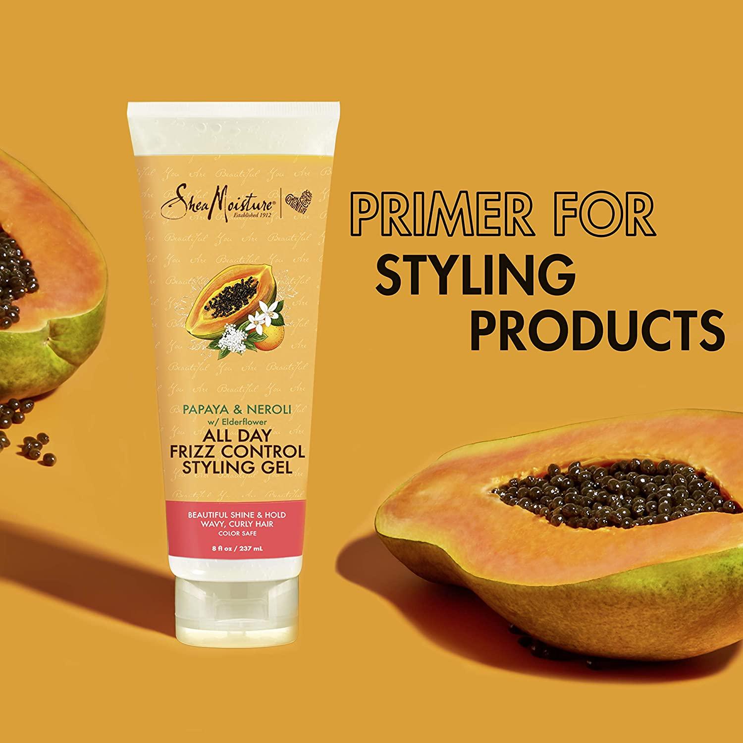 SheaMoisture Frizz Control Styling Gel 8 oz - Papaya & Neroli, Elderflower  | Buy Now with Express International Delivery | GoSupps.com