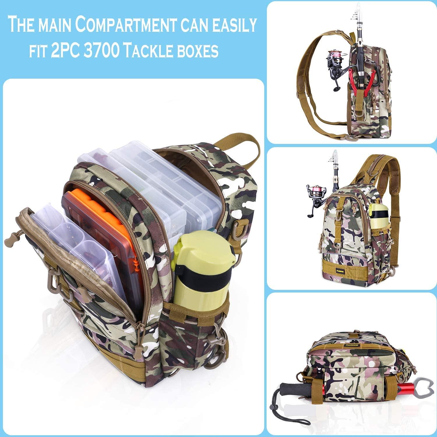 PLUSINNO Fishing Tackle Backpack Storage Bag，Fishing Gear Bag，Water