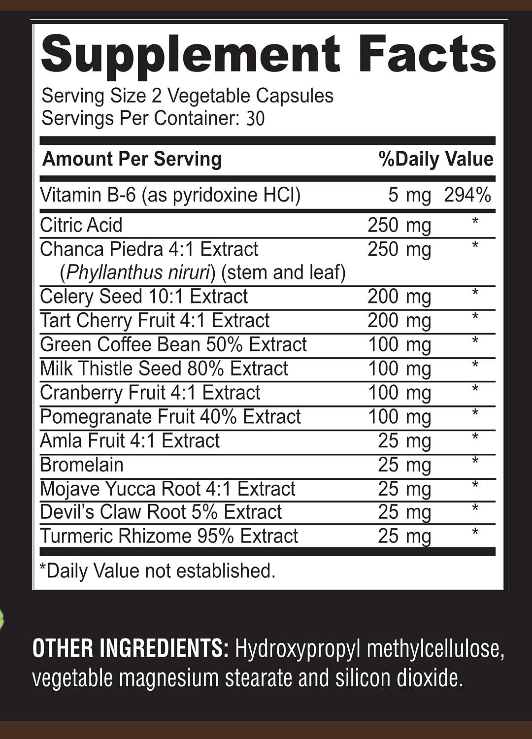 YUMMYVITE Uric Acid Advanced Formula Kidney Liver Gallbladder Urinary