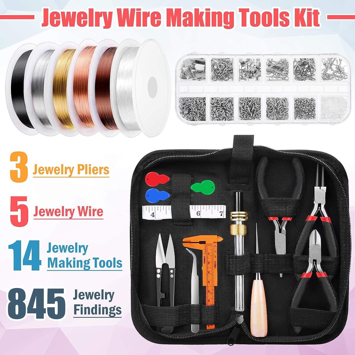  PAXCOO Jewelry Making Supplies Kit, Jewelry Making Kit with  Jewelry Making Tools, Jewelry Wires and Jewelry Findings for Jewelry  Making, Repair and Beading