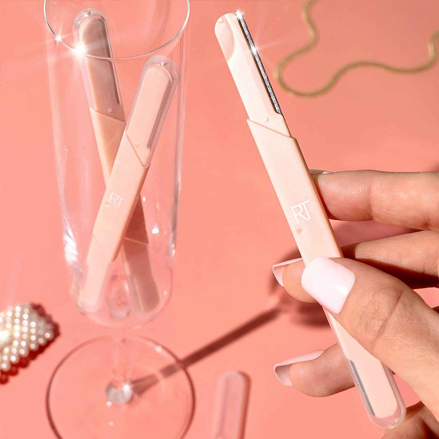 Real Techniques Face and Brow Razors, Dual Ended, Exfoliating