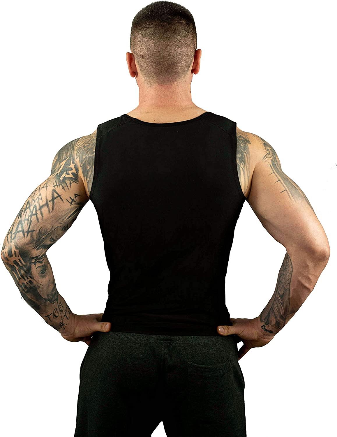 Kewlioo Men's Heat Trapping Pullover Sweat Enhancing Vest Black  Large-X-Large