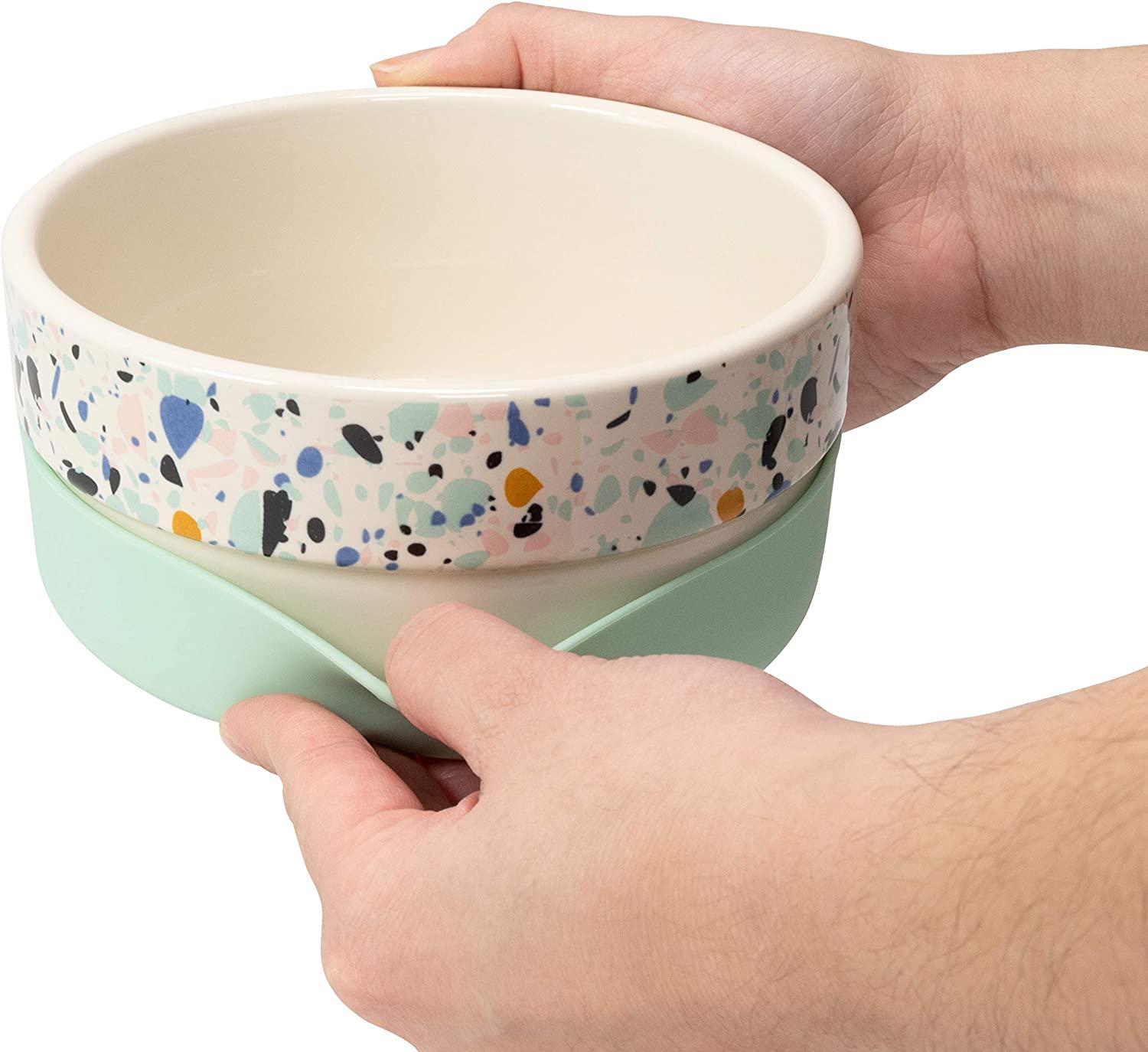 Jonathan Adler: Now House Mint Terrazzo Bowl, Small or Medium - Now House  for Pets Ceramic Dog Bowl - Ceramic Dog Food Bowl, Dog Accessories, Pet  Supplies, Dog Water Bowl, Puppy Bowls