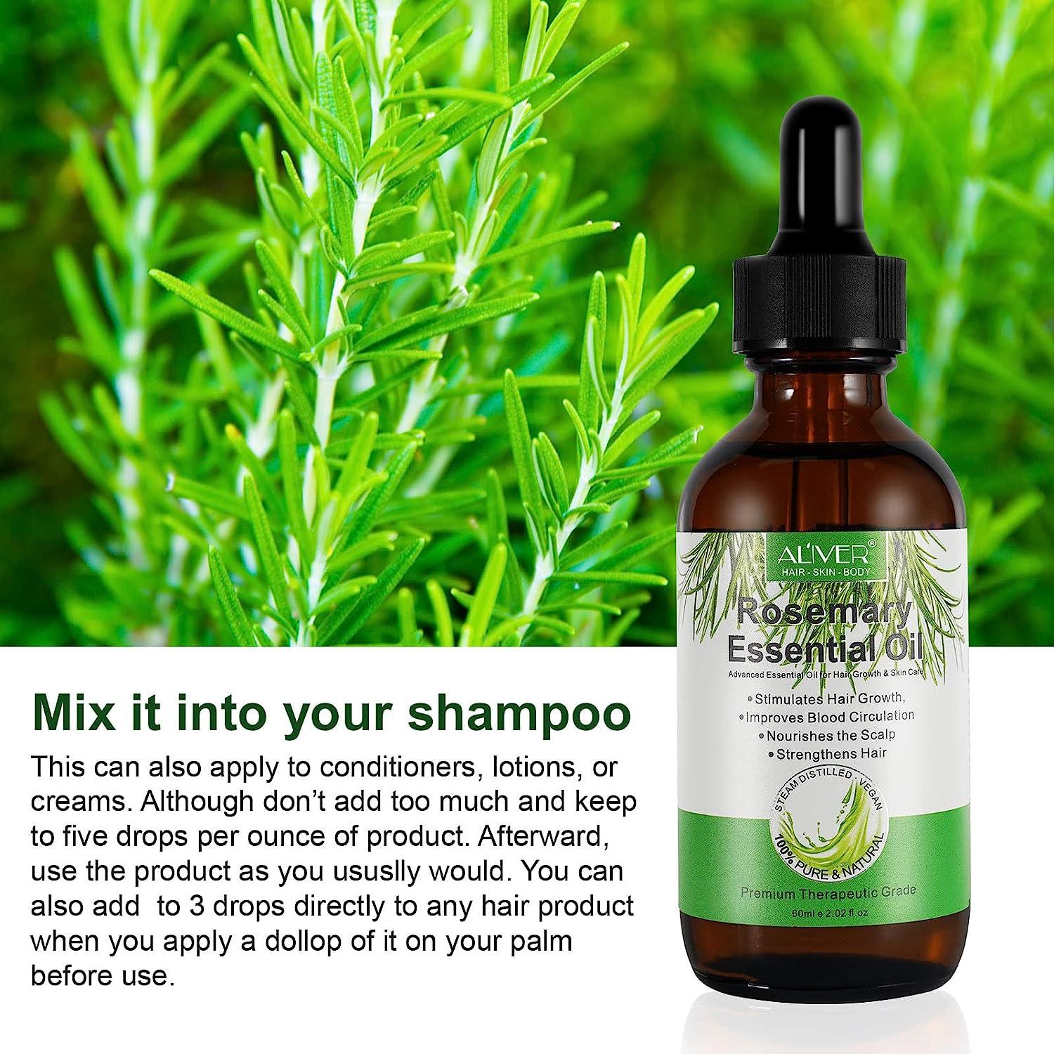 Rosemary essential oil, rosemary oil for hair growth and skin care, organic pure  rosemary oil for hair loss and dry damaged hair, nourishes the scalp and  stimulates hair growth