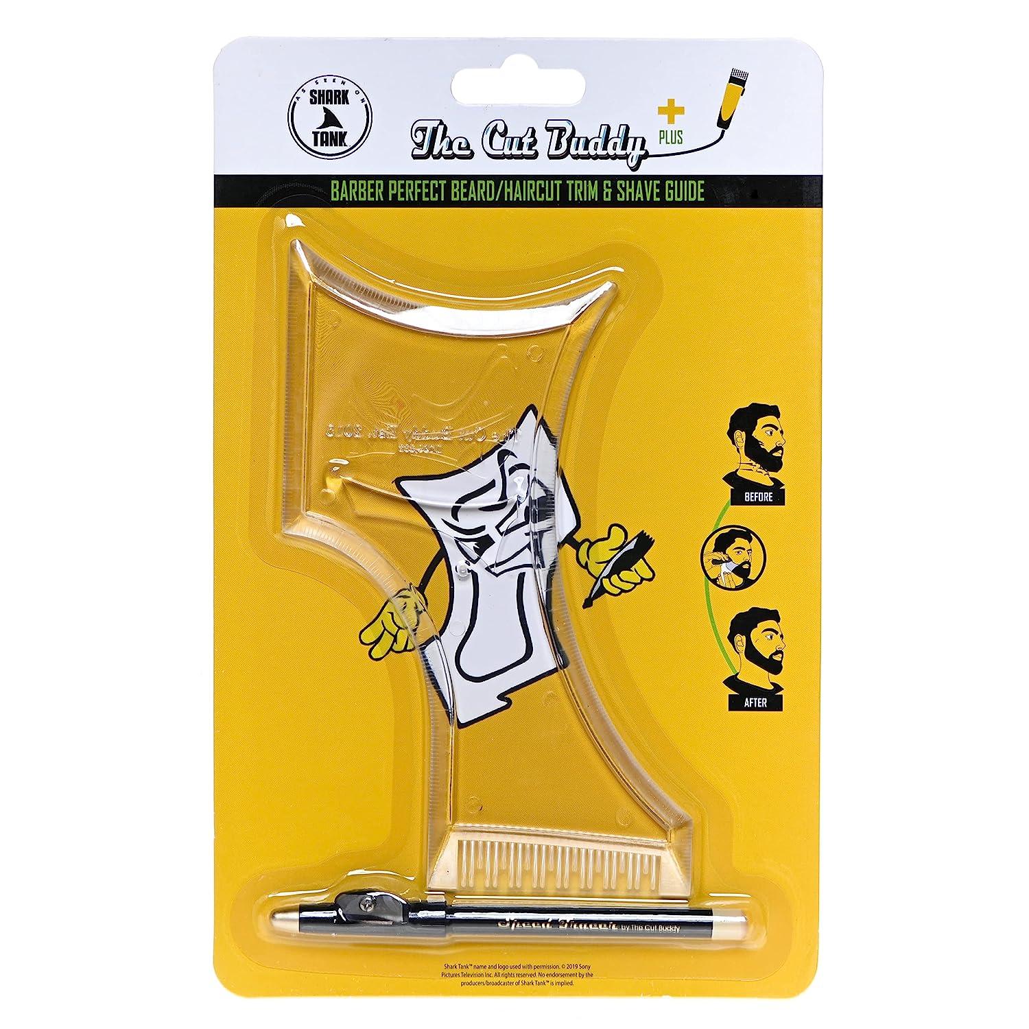 The Cut Buddy PLUS Beard, Hairline, Mustache Shaping Tool Clear