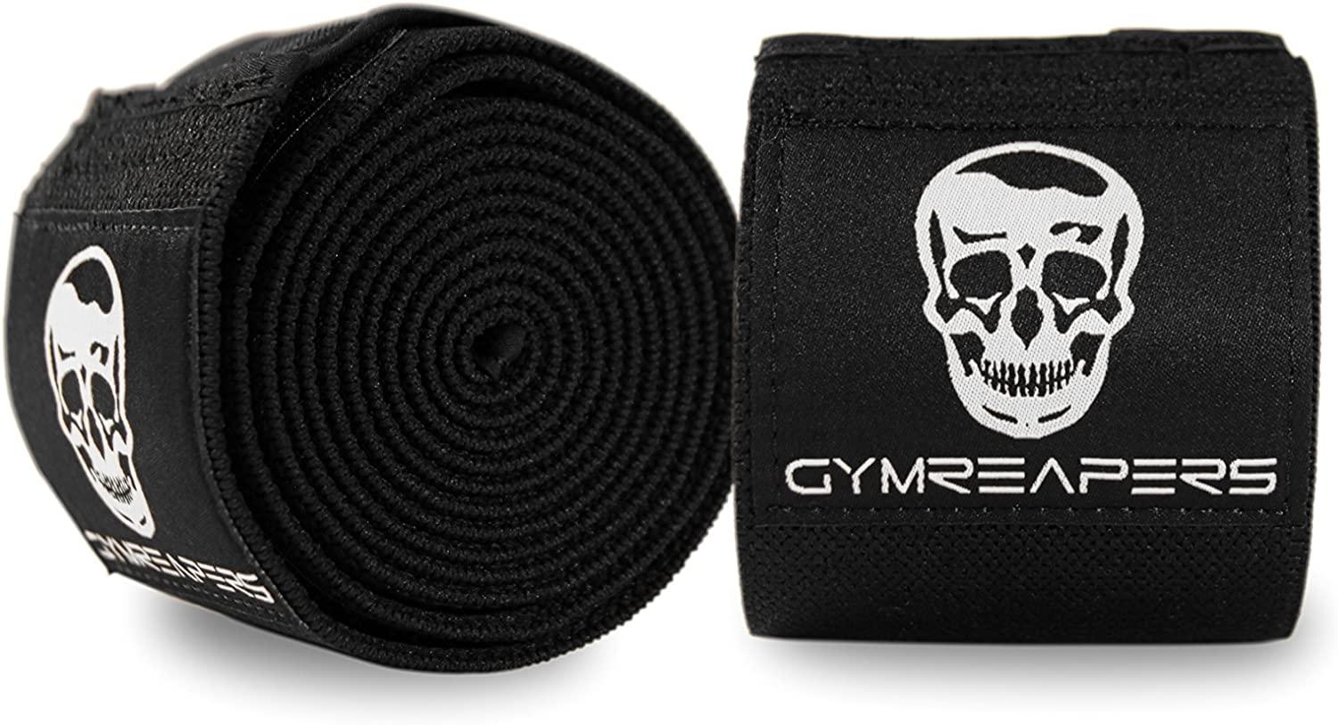 Knee Wraps (Pair) With Strap for Squats, Weightlifting, Powerlifting