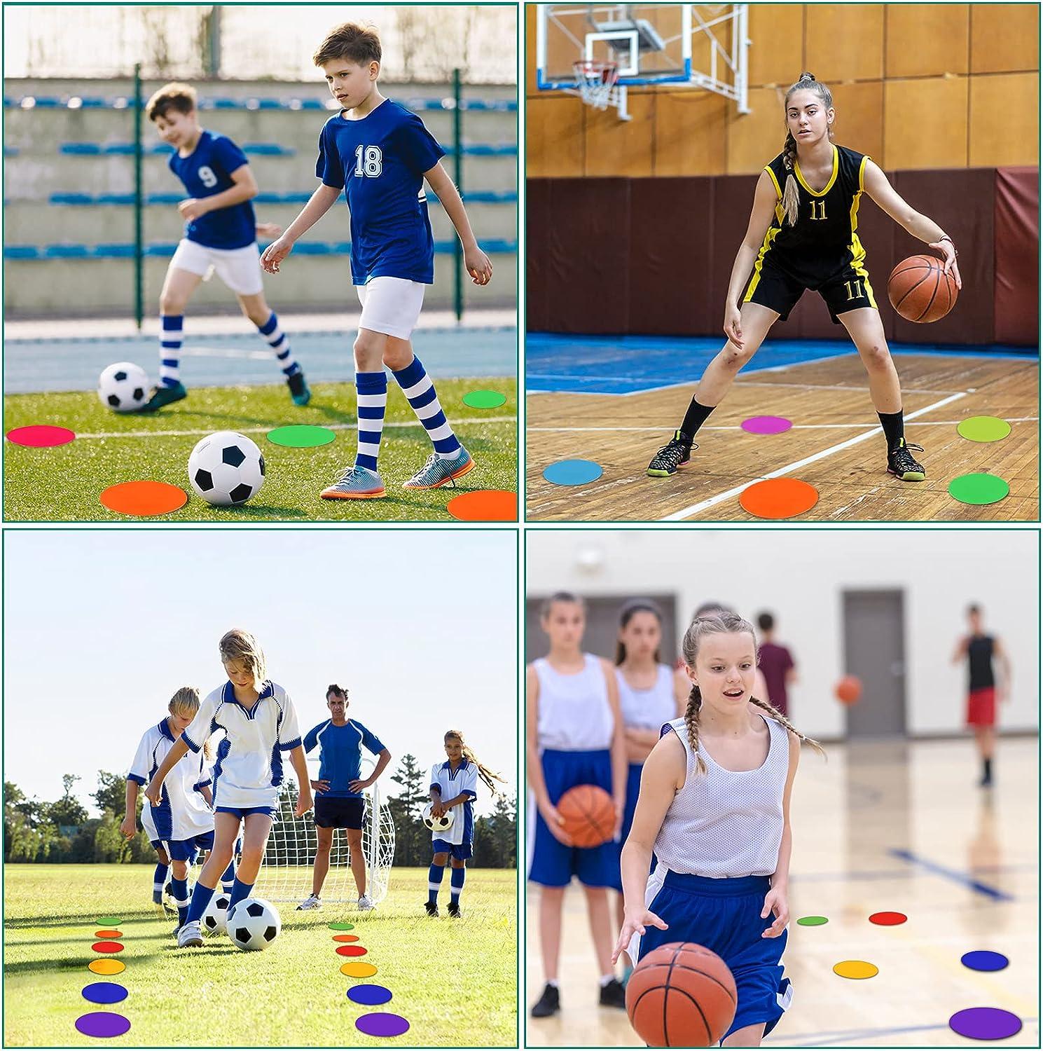 9 Inch Agility Spot Markers - Non Slip Rubber Dots For Sports Training & Classroom