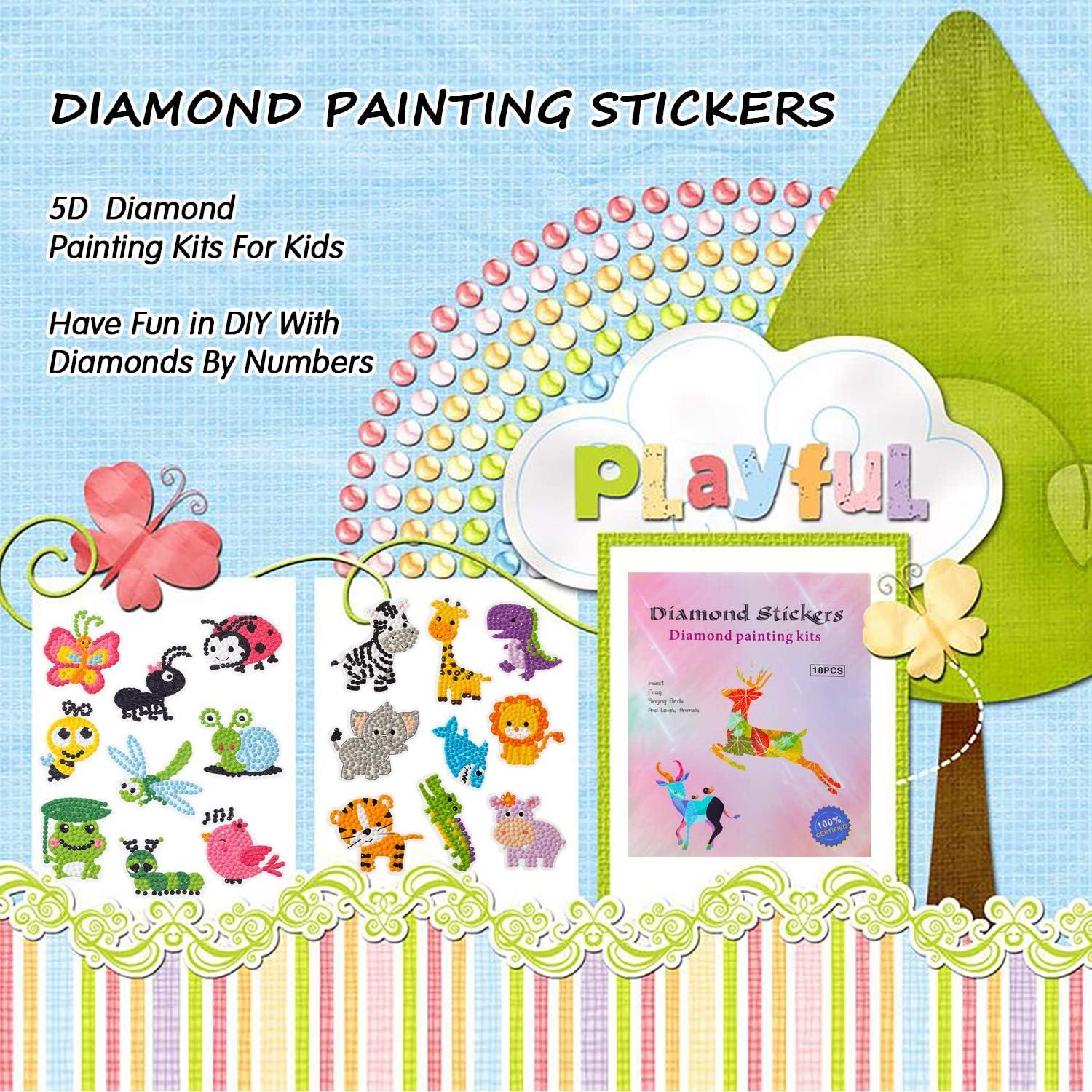 DIY Children's Free Stick Cartoon Diamond Painting, Gem Diamond
