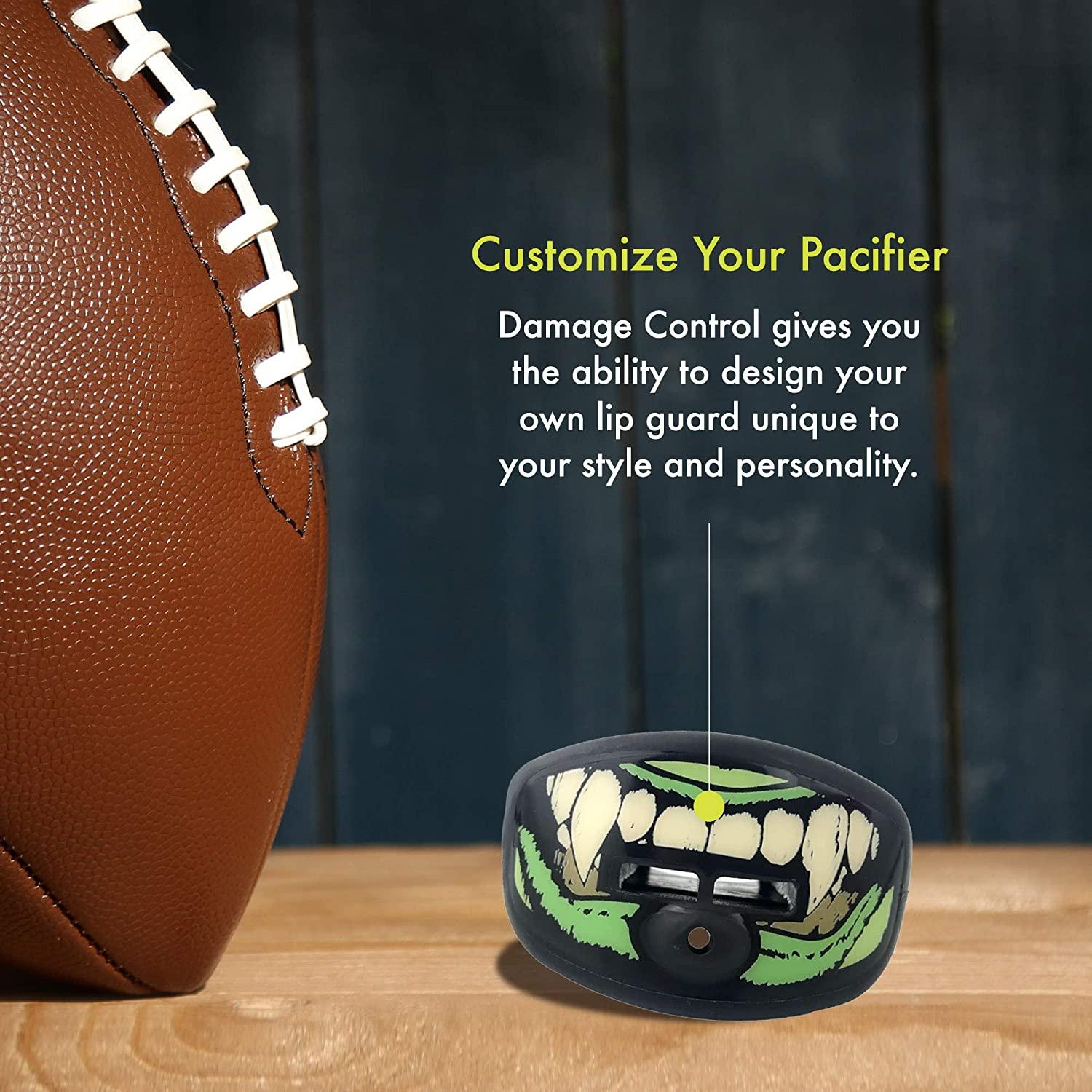 DAMAGE CONTROL Pacifier Mouthpiece, Mouth Piece for Sports, Football