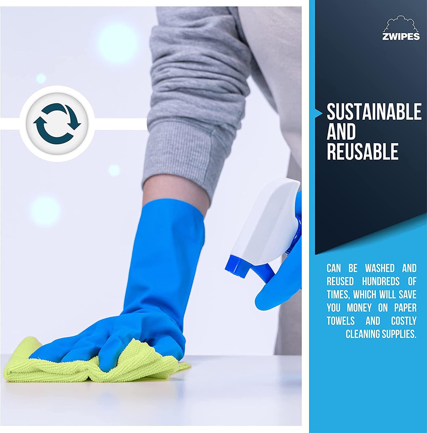 Zwipes 924 Microfiber Cleaning Cloths, 24 Pack 24Pack