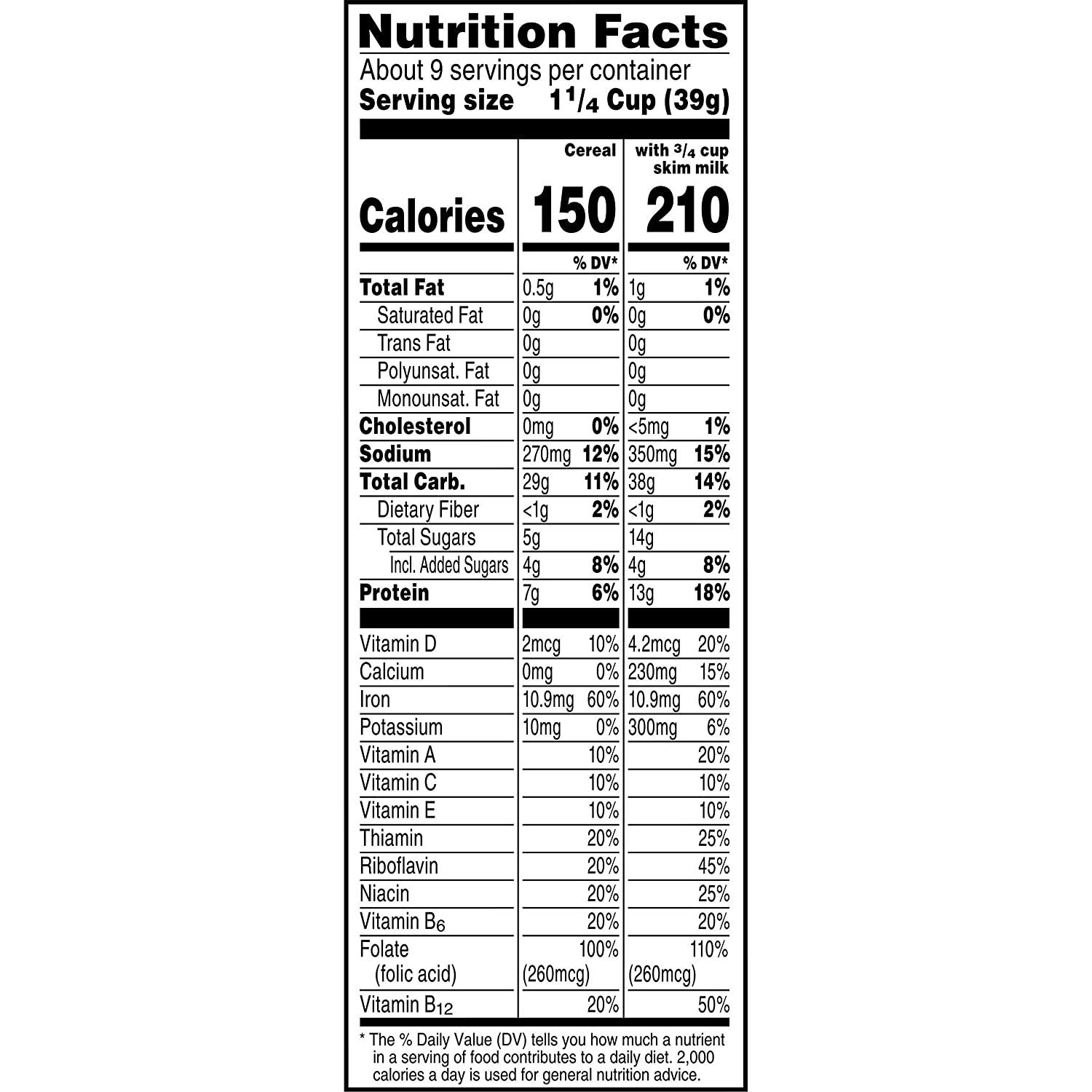 Kellogg's Special K Original Breakfast Cereal 12oz Box Folic Acid, B