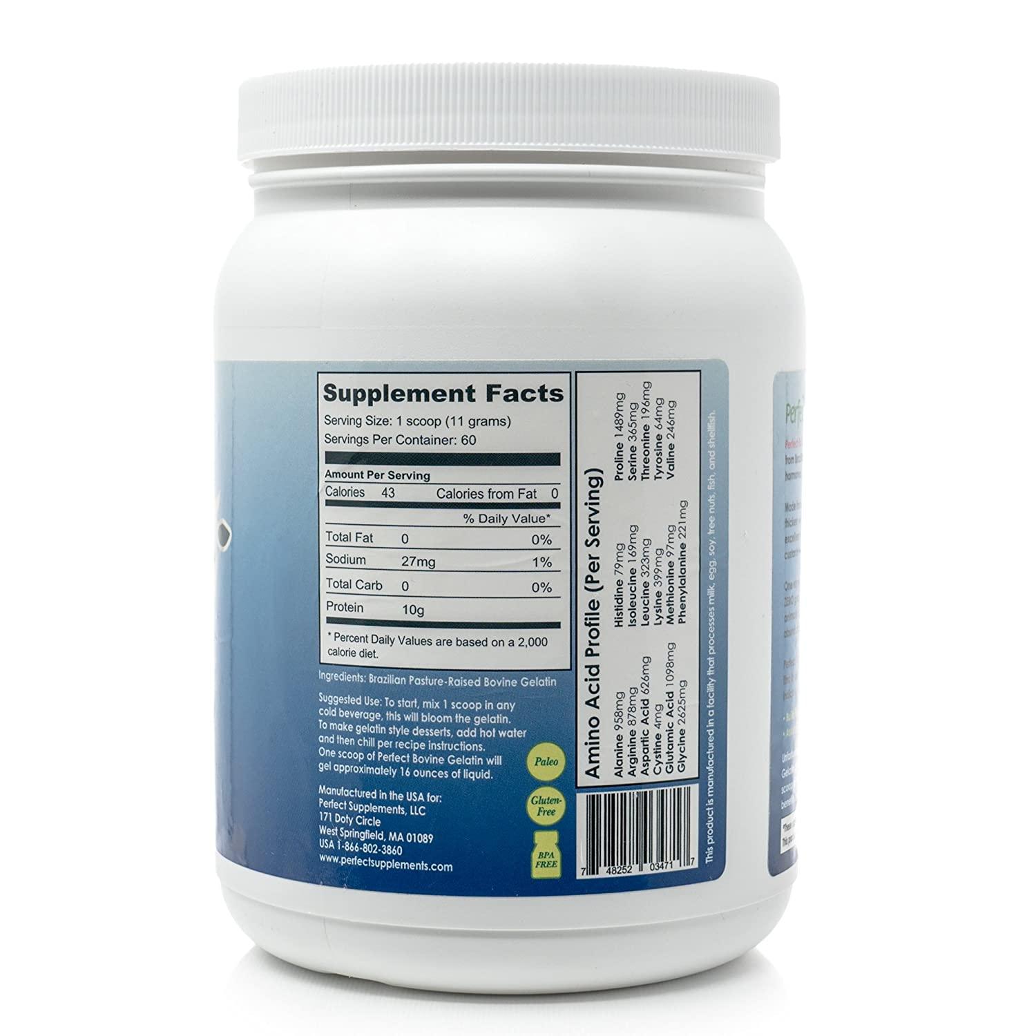 Premium 100 GrassFed Beef Gelatin Powder Brazilian Pasture Raised Large 23.3oz Container