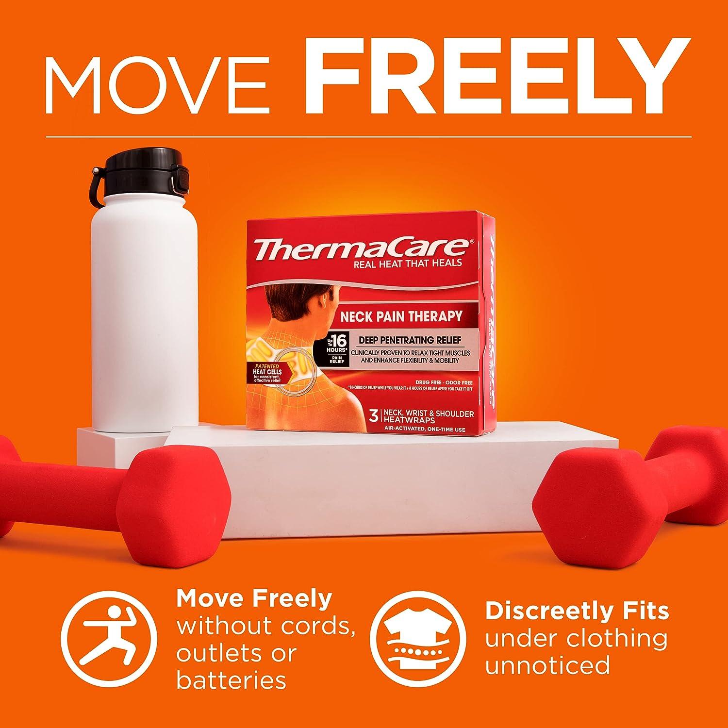 ThermaCare Heat Wraps, Neck & Shoulder Heating Pads & Pain Relief