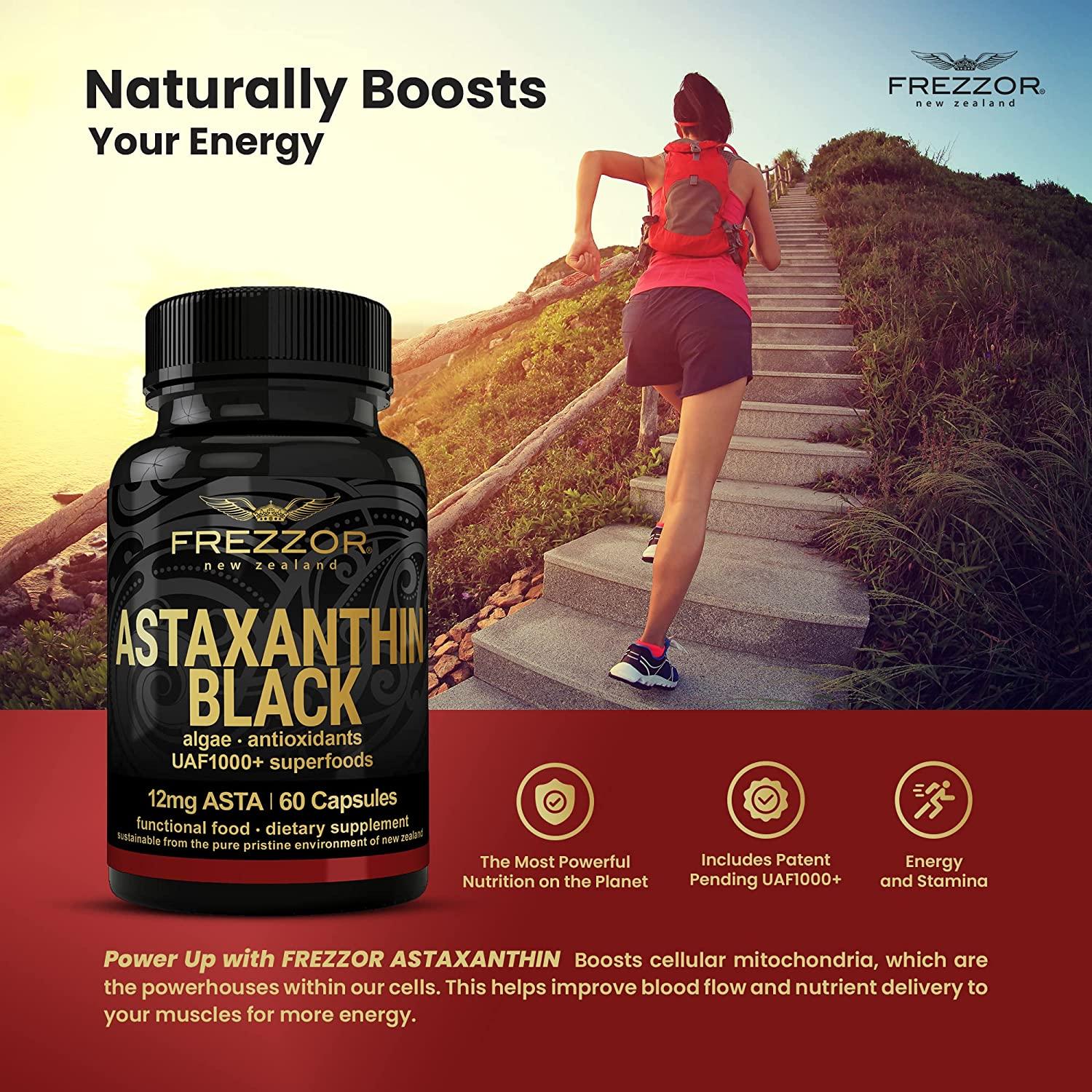 FREZZOR Astaxanthin Black with UAF1000+ Super Antioxidant, Supports