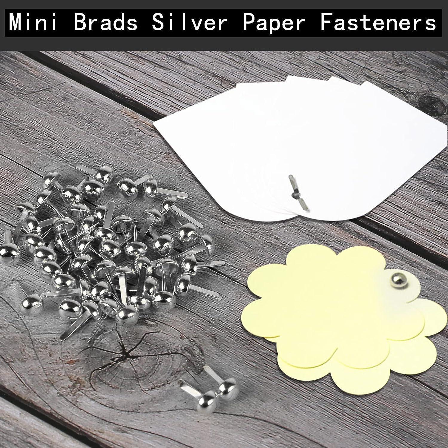 100PCS Brads Paper Fasteners Brass Brads Round Fasteners Mini Metal Brads  for Kids Craft Art Crafting School Project Brass Fasteners Decorative Paper