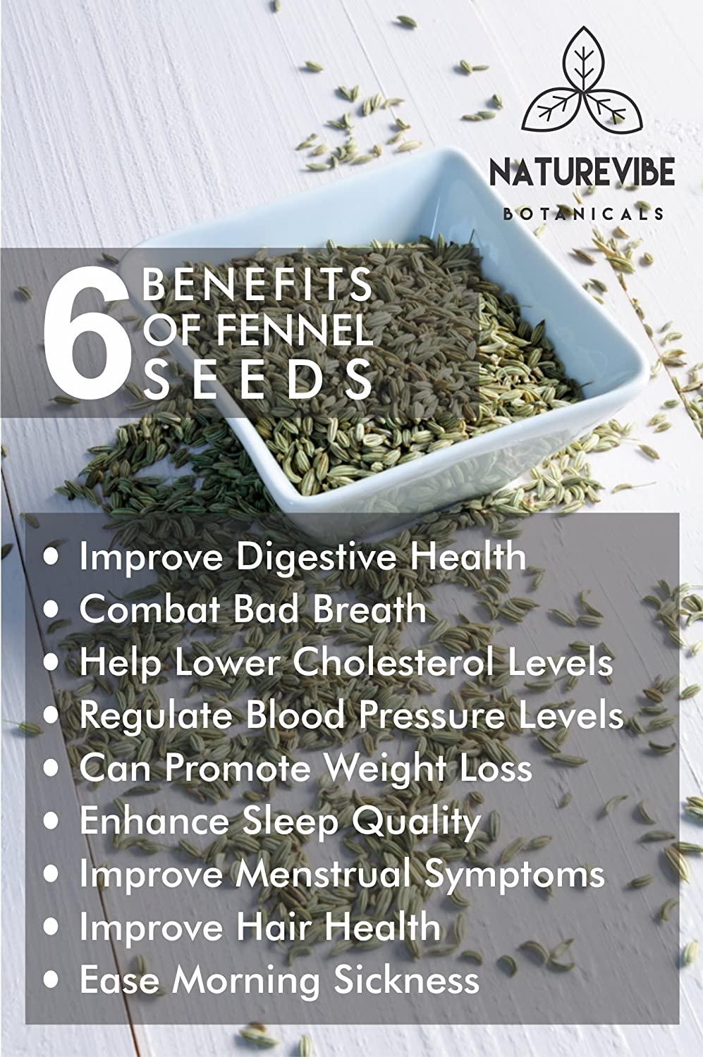 Naturevibe Botanicals Organic Fennel Seeds, 5lbs | Foeniculum Vulgare |  Gluten Free & Non-GMO | Adds Flavor | Add to Healthy snacks (80 ounces)