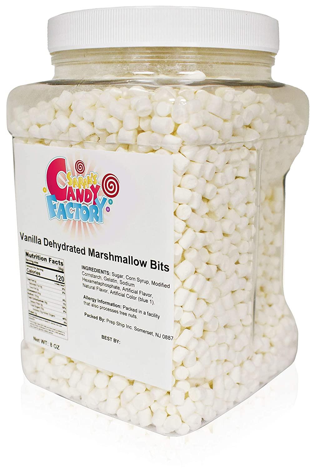 Sarah's Candy Factory Vanilla Mini Dehydrated Marshmallow Bits in Jar, 8 Oz