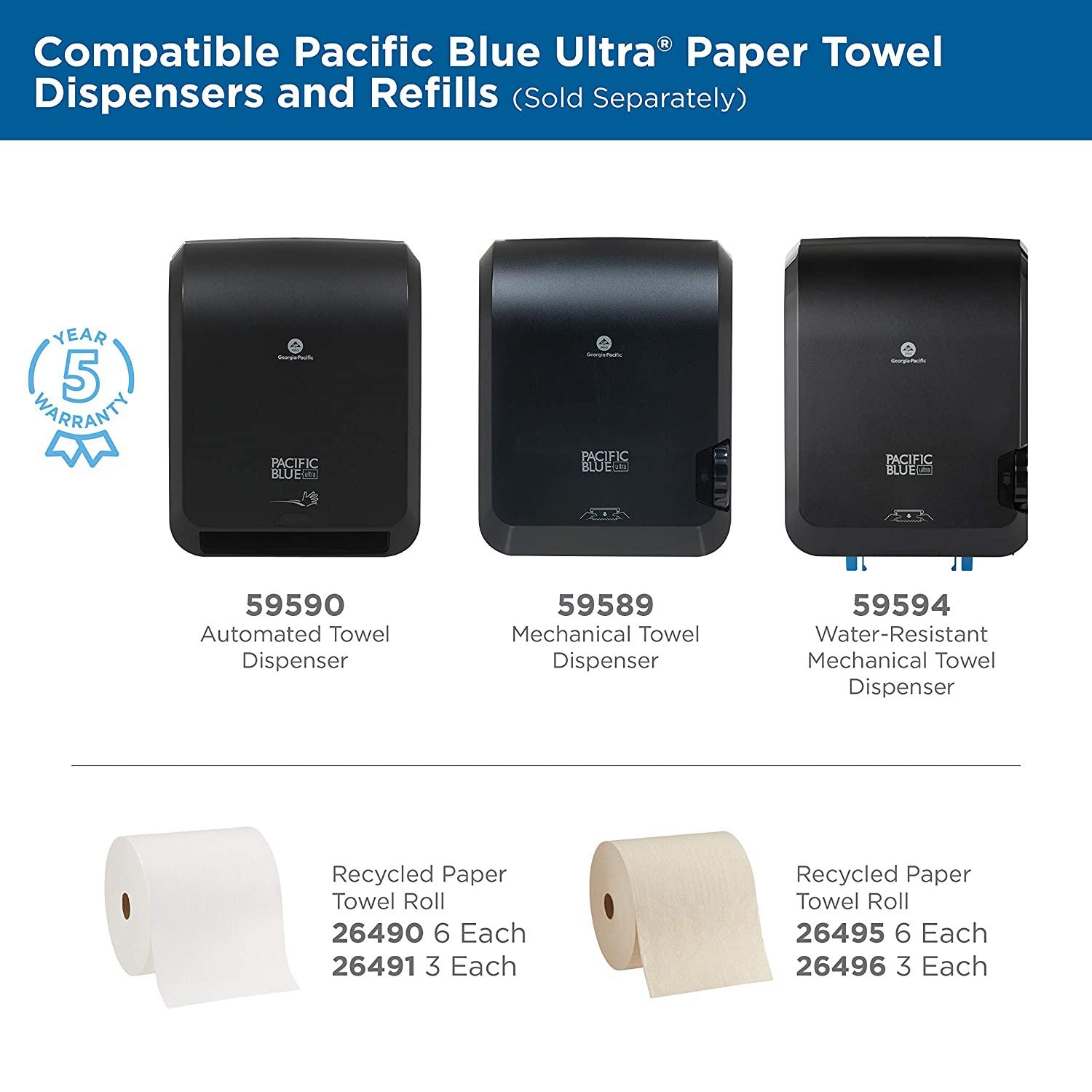 Pacific Blue Ultra 8 High-Capacity Recycled Paper Towel Rolls by GP PRO ...