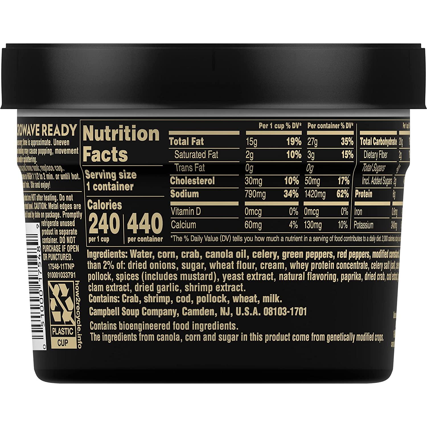 Campbell's Slow Kettle Style Kickin Crab and Corn Chowder 15.5 oz Bowl