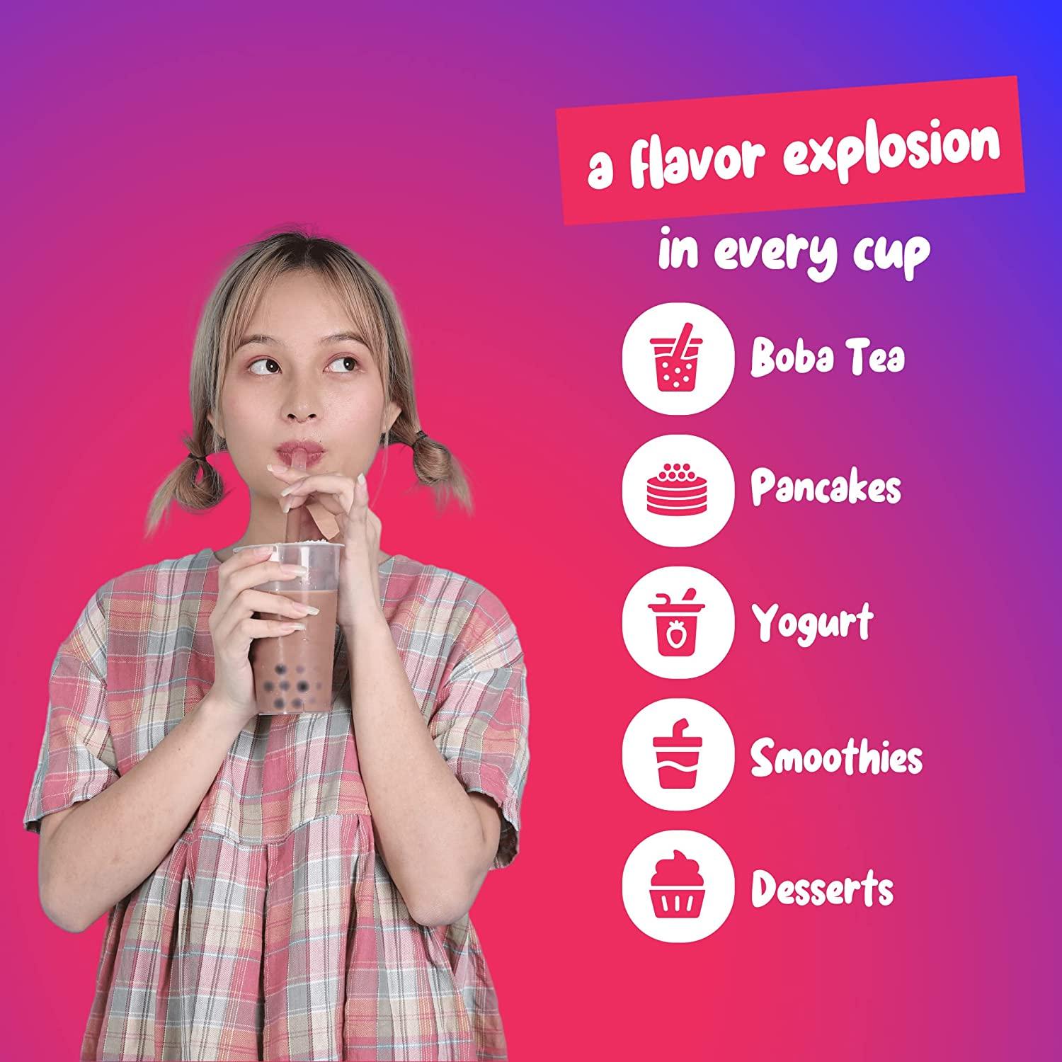 Blueberry Popping Boba Pearls, Premium Boba Popping Pearls with Real