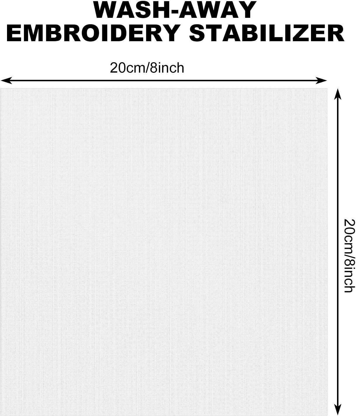 100 Sheets Wash Away Embroidery Stabilizer Water Soluble Embroidery