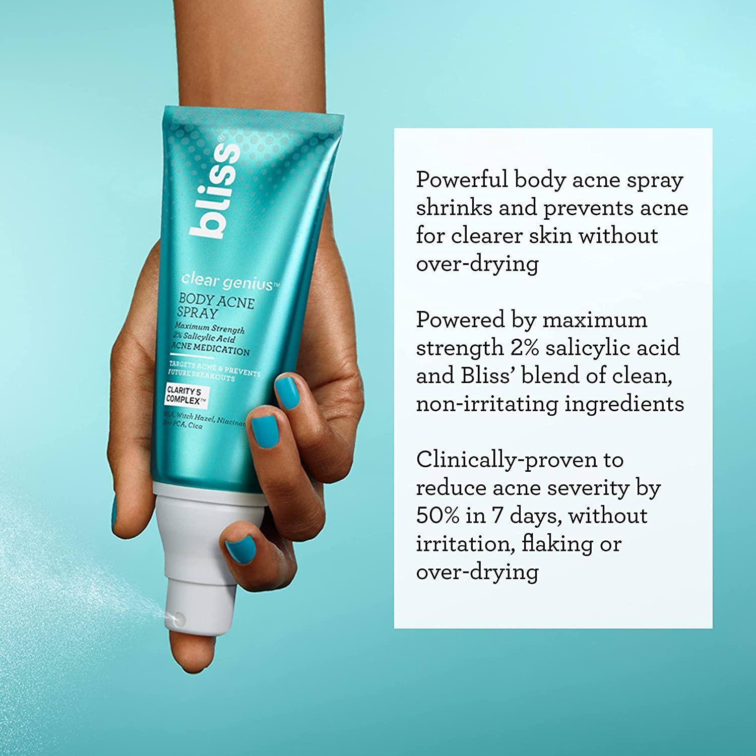 Bliss Clear Genius Body Acne Spray Maximum Strength 2 Salicylic Acid
