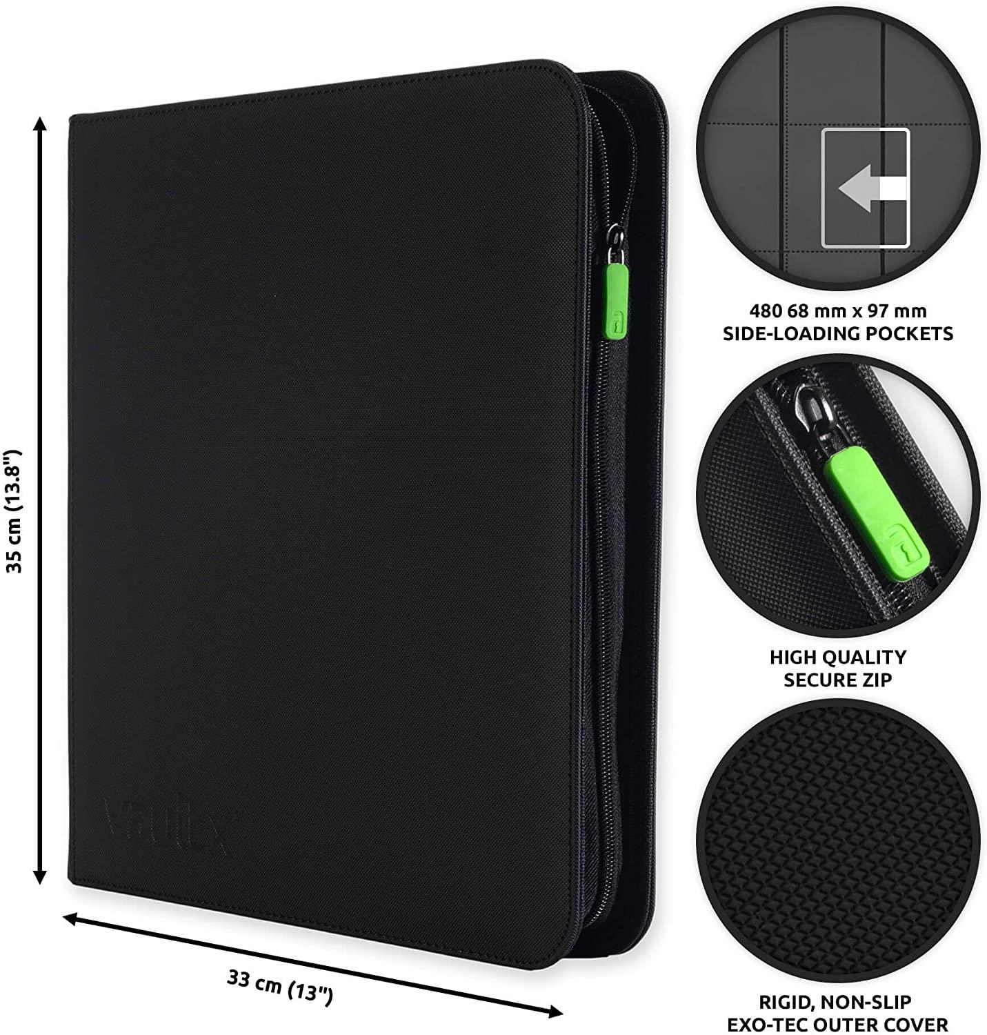 Vault X Premium Exo-Tec Zip Binder - 12 Pocket Trading Card Album - Black | Buy Now with Express International Delivery | GoSupps.com Vault X Premium Exo-Tec Zip Binder - 12 Pocket Trading Card Album - Black | Buy Now with Express International Delivery | GoSupps.com