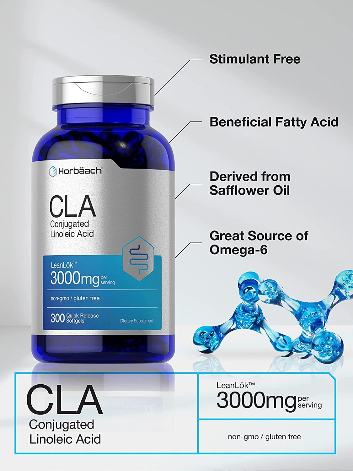CLA 3000mg Softgel Pills Maximum Potency Conjugated Linoleic Acid