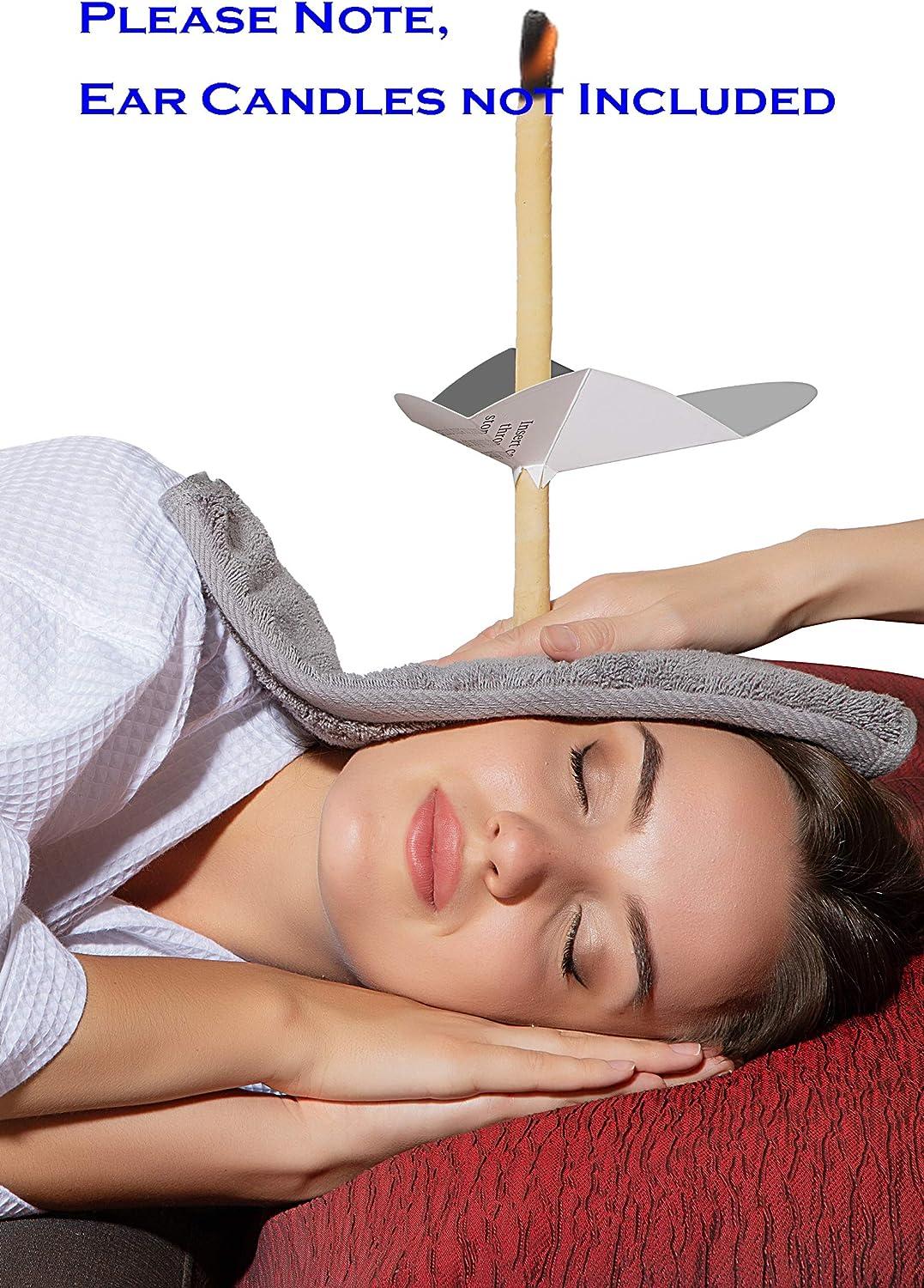 4 Ear Candling Treatment Towels with 20 pcs Ear Candling Protective Discs Gray. Please Note Ear