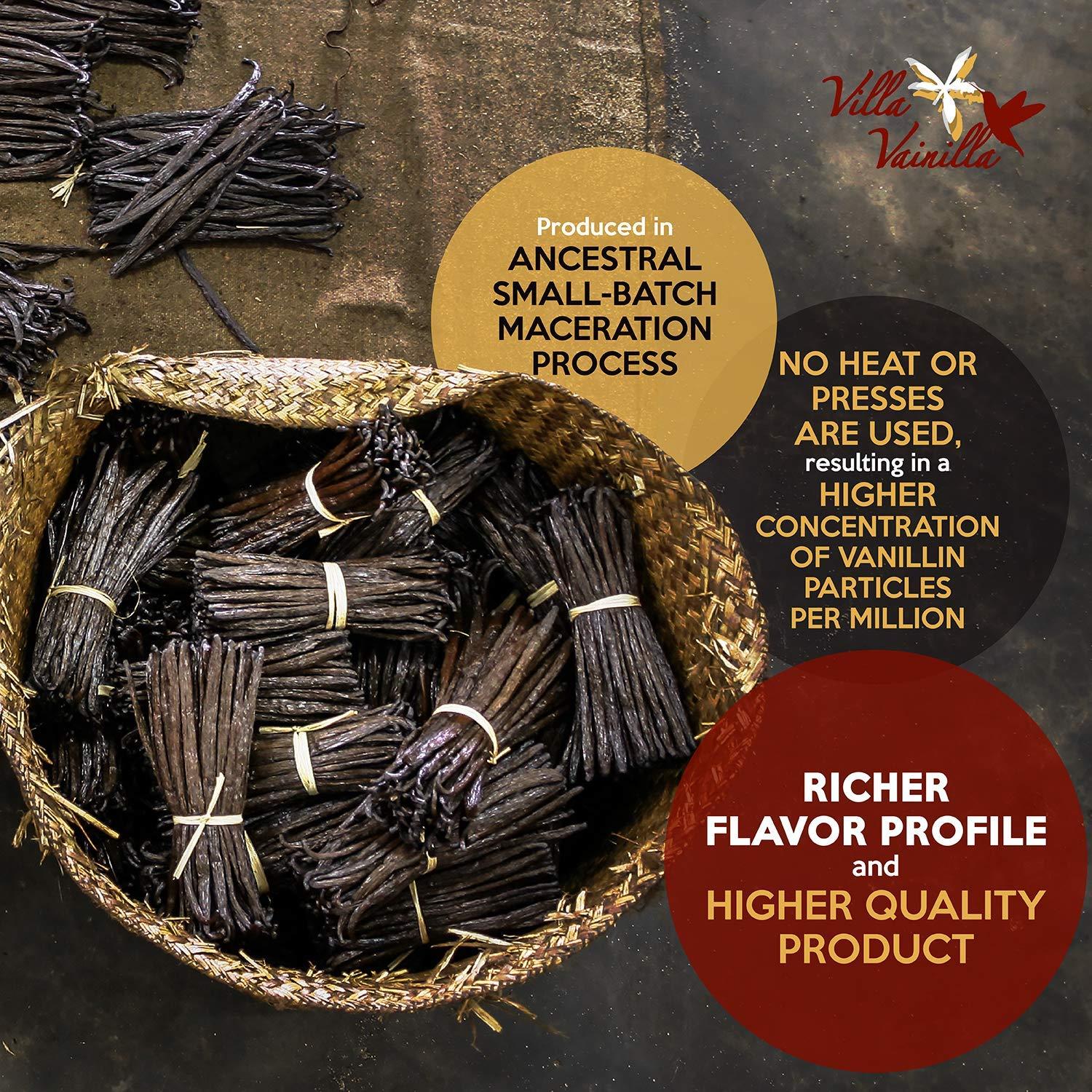 Villa Vainilla Pure Vanilla Extract Premium Concentrated Vanilla Real Natural Gourmet Vanilla