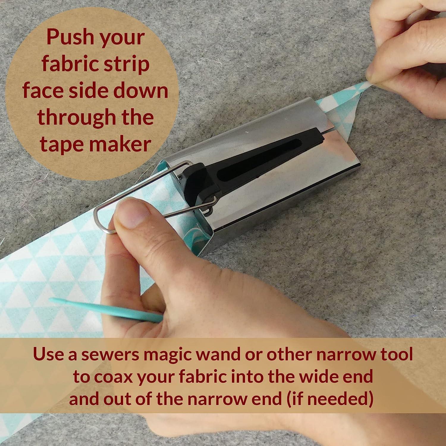 Bias Tape Maker Kit for Sewing + Double Fold Bias Tape (Bundle)