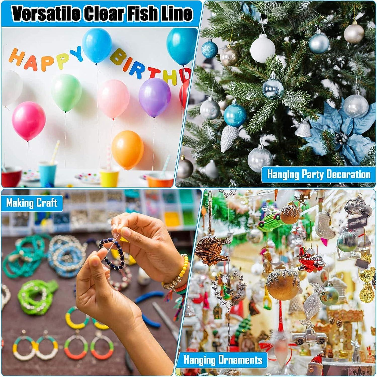 Clear Fishing Wire, Acejoz 656FT Fishing Line Clear Invisible Hanging Wire  Strong Nylon String Supports 40 Pounds for Balloon Garland Hanging  Decorations : : Sports & Outdoors