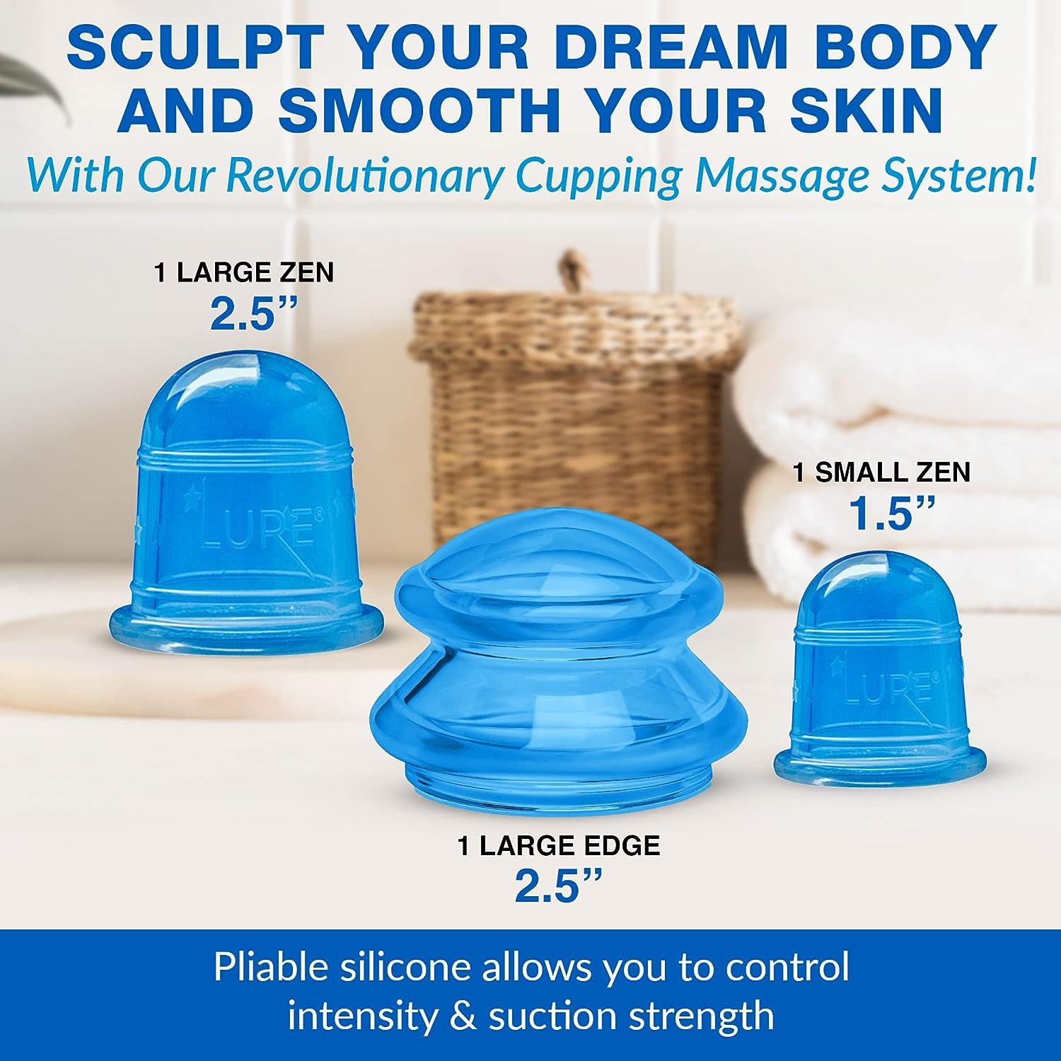 LURE Essentials Sculpt Cupping Set for Cellulite Lymphatic Drainage Anti  Cellulite Cup and Cellulite Massager 3 Count (Pack of 1)