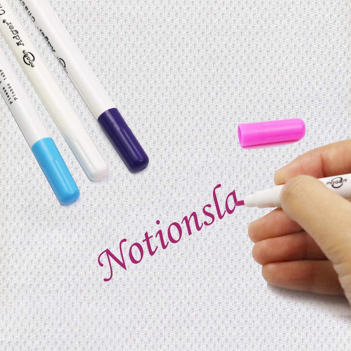 NOTIONSLAND 5 Color Fabric Marking Pens Multi-color Water Soluble Erasable  Pen Sewing Marking & Tracing Tools for DIY/Party