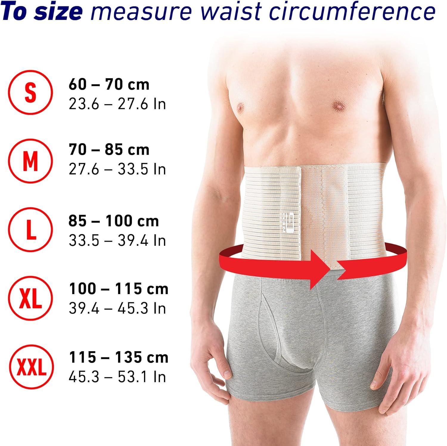 Neo-G Hernia Belt for Men and Women Upper Abdominal Hernia Support  Umbilical Hernia Support Belt - Reduces Symptoms of Overstrain & Exertion -  Breathable & Adjustable L Large