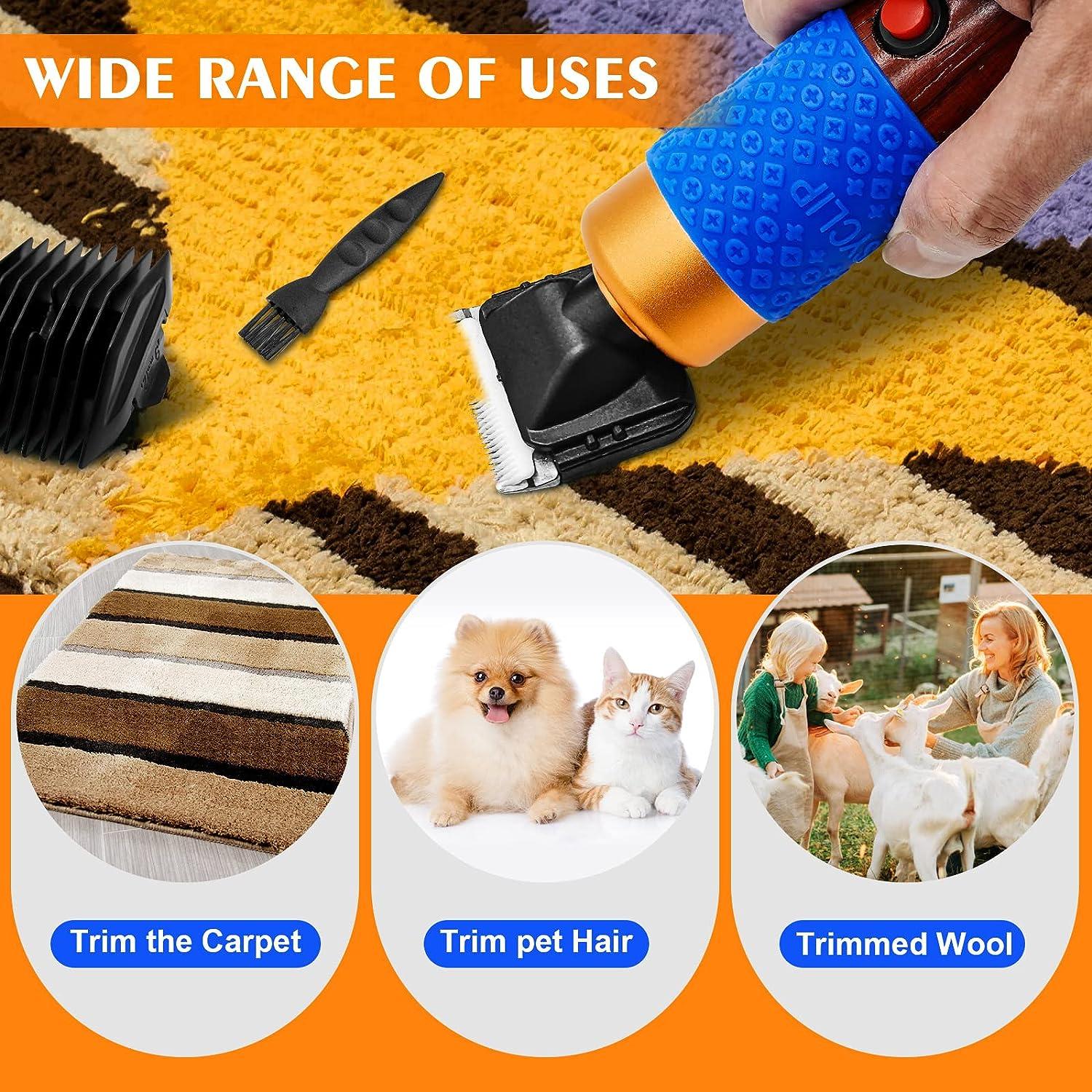 Carpet Trimmer Tufting Shears Kit 6Speed Rug Shaver for Handmade