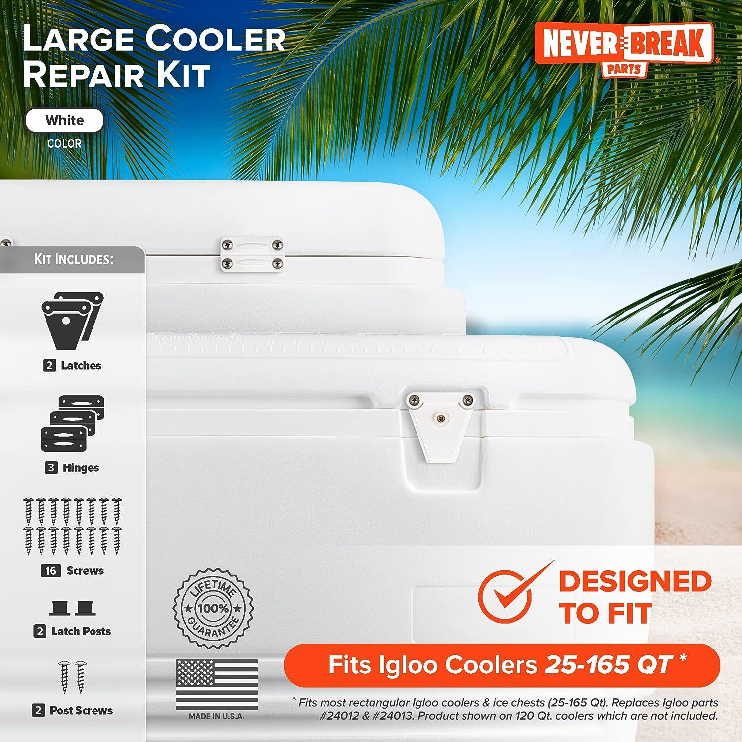 NeverBreak Set Di 3 Cerniere Di Ricambio Per Refrigeratori Igloo - Ad Alta Resistenza Modelli 25-165 Qt