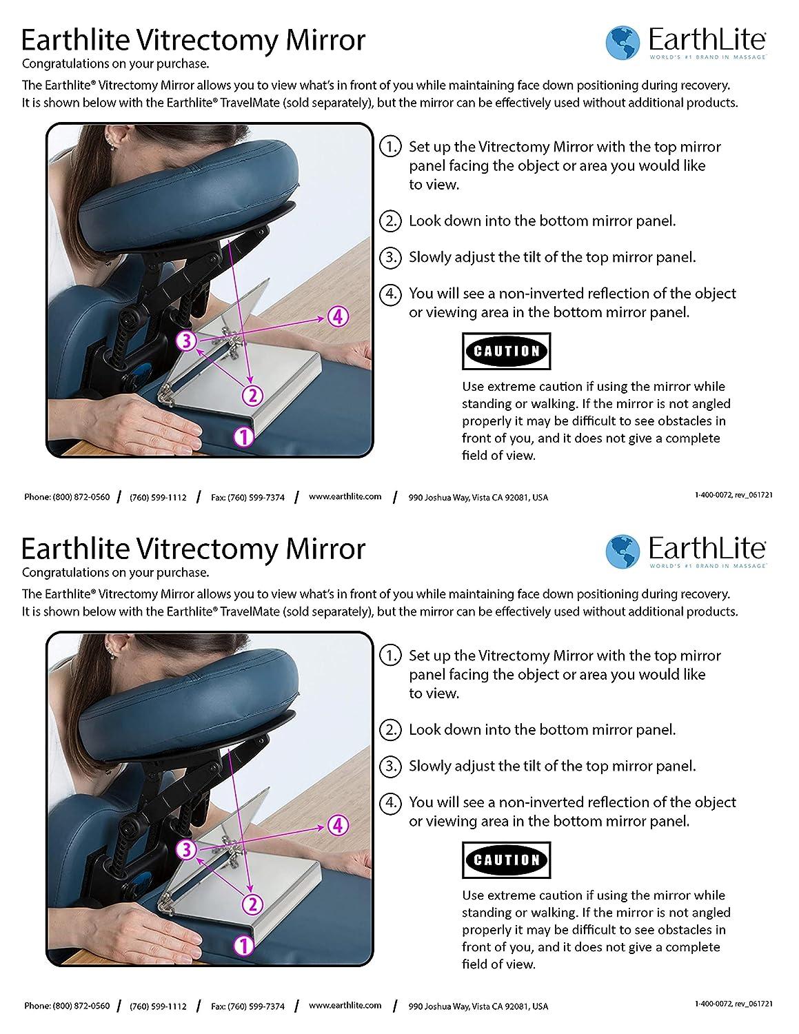 EARTHLITE Adjustable Face Down Mirror Supports Vitrectomy Retinal