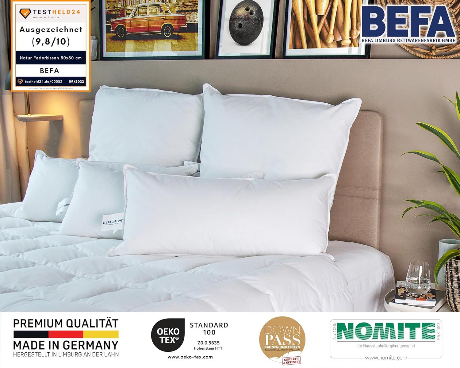 BEFA NATUR Made in Germany Donzen dekbed, 135 x 200 cm, van 60% dons en