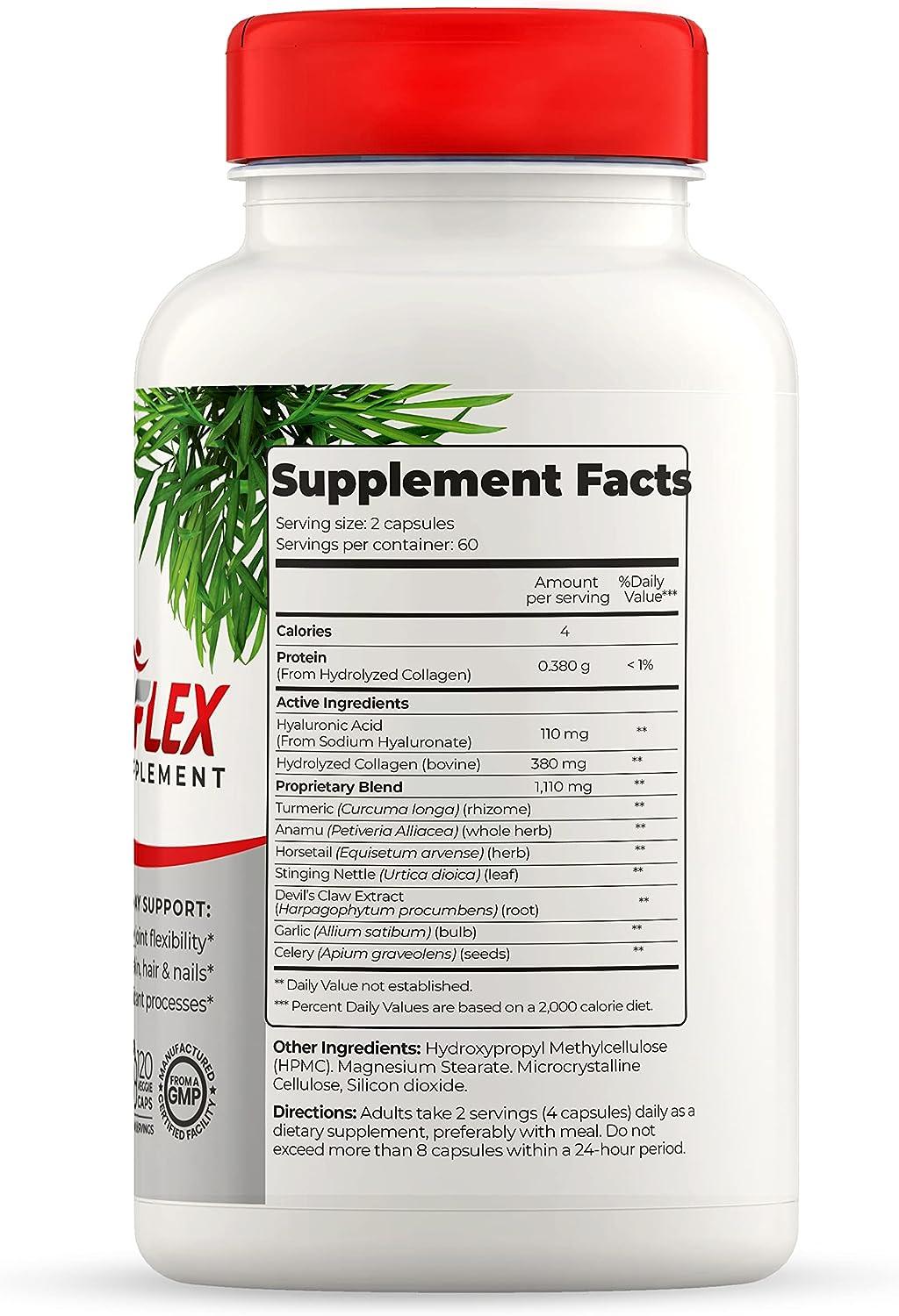 Reuma-Art Flex Herbal Supplements with Collagen, Turmeric - 120 Capsules |  Healthy Skin, Hair, Nails | Kosher, Gluten-Free | Buy Now with Express  International Delivery